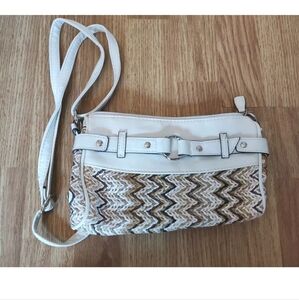 Chic White and Brown Women's Bag